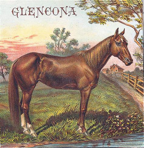 Glencona Vintage Racing Horse Painting by Vintage Horse Racing Art ...