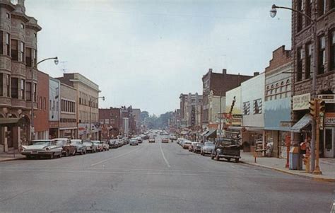 Street Scene Logansport, IN Postcard