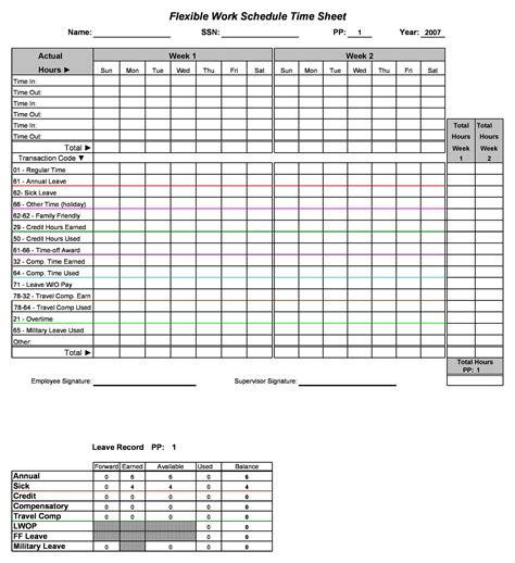 9/80 Work Schedule Excel Template