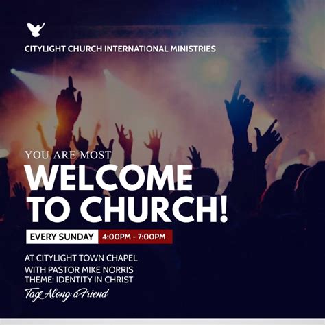 welcome to church FLYER design Template | PosterMyWall