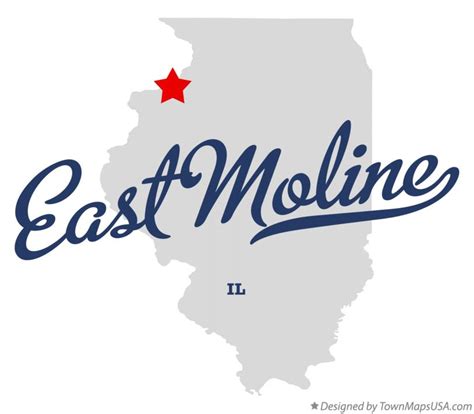 Map of East Moline, IL, Illinois