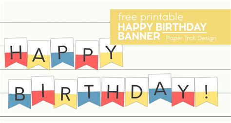 Free Printable Birthday Banner Ideas - Paper Trail Design