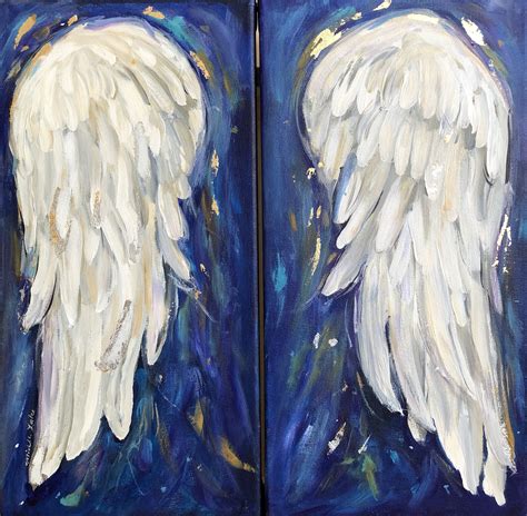 Angel Wings Painting on Two Canvases Custom Order - Etsy Canada