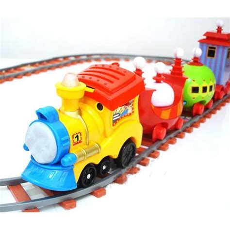 1 set Train Toys Electric Rail Train Mini Electric Train Set Track Toy ...