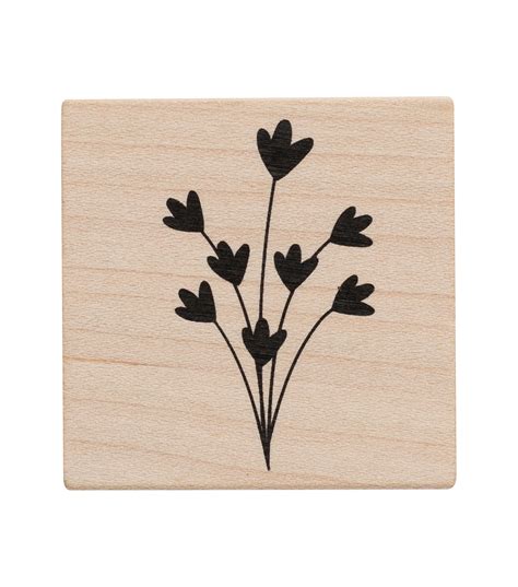 American Crafts Wooden Stamp Flower 2 | JOANN