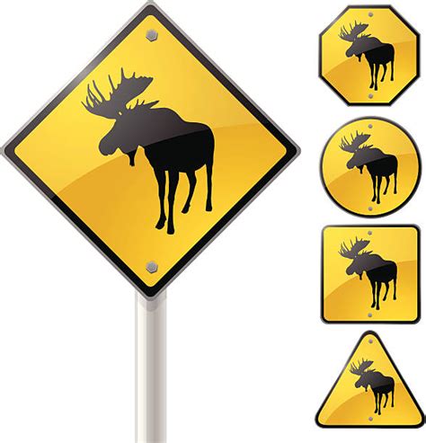 Wildlife Crossing Sign Illustrations, Royalty-Free Vector Graphics ...