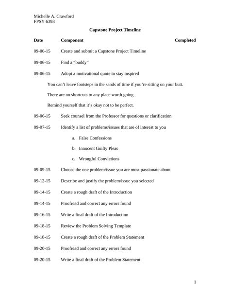 (PDF) Capstone Project Timeline