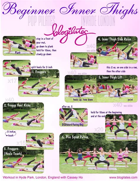 Inner Thigh Workout Printable! - Blogilates