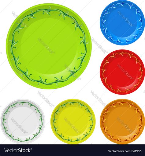 Disposable plates Royalty Free Vector Image - VectorStock