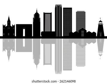 Oklahoma City Skyline Detailed Silhouette Vector Stock Vector (Royalty ...