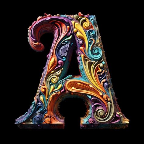 Premium AI Image | a colorful letter a is painted with the letter a