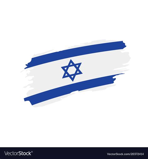 Israel flag Royalty Free Vector Image - VectorStock