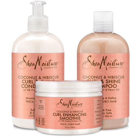 Buy Shea Moisture Shampoo and Conditioner Set, Coconut and Hibiscus ...