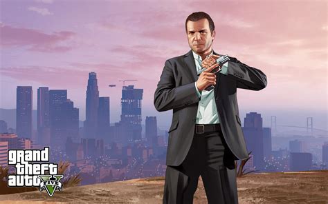 HD Michael In Grand Theft Auto V In Black Suit Wallpaper | Download ...