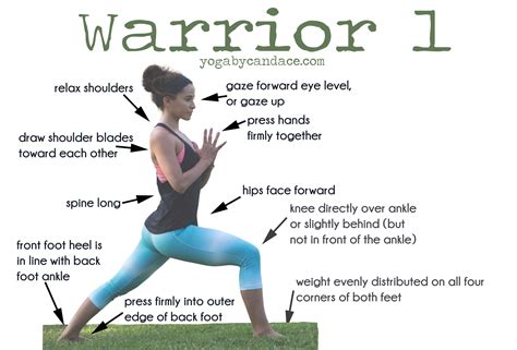 How to do Warrior One Pose — YOGABYCANDACE