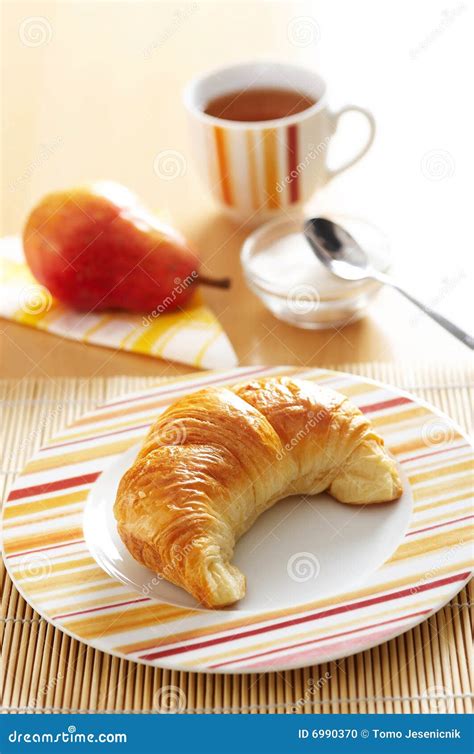 French Croissant for Breakfast Stock Photo - Image of refreshment, food ...