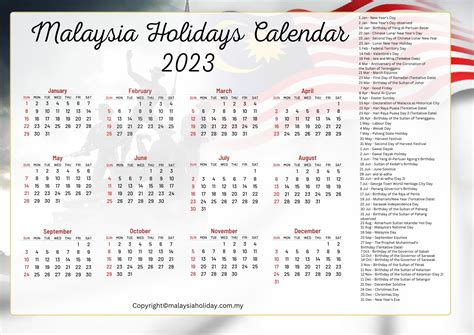 Malaysia Public Holidays 2023| Malaysia Calendar 2023