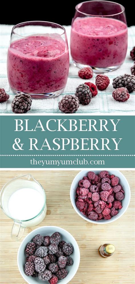 This blackberry and raspberry smoothie is a very tasty and healthy ...