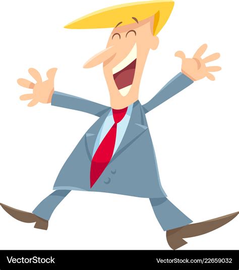 Happy man or businessman cartoon character Vector Image