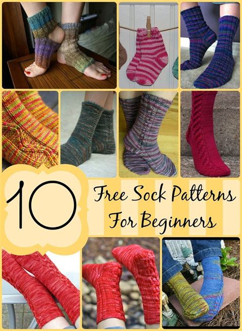 Sock Patterns for Beginners | Sock knitting patterns, Knitting patterns ...