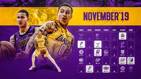 Schedule Wallpaper for the Los Angeles Lakers Regular Season 2019-20 ...