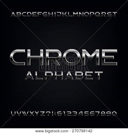 Chrome Alphabet Font Vector & Photo (Free Trial) | Bigstock