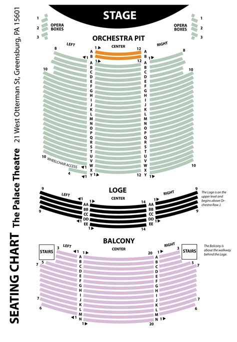 Seating Chart « The Palace Theatre