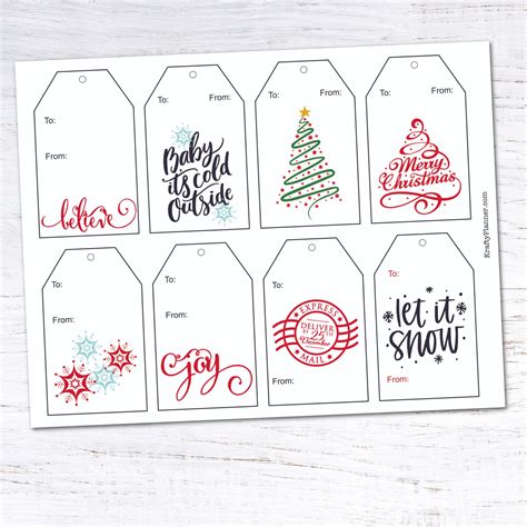 DAY 11: Christmas Gift Tags {12 Days of Free Christmas Printables ...