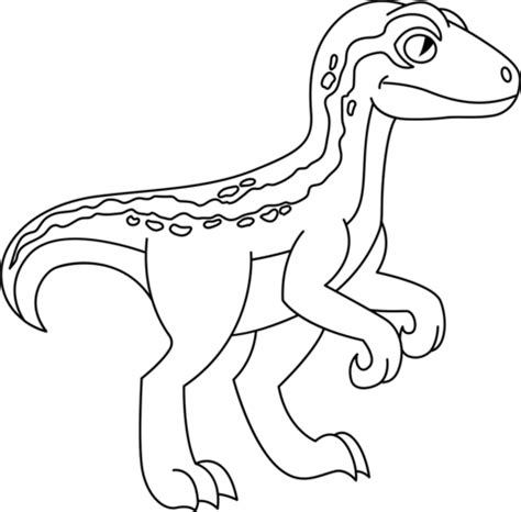 Cartoon Velociraptor coloring page | Free Printable Coloring Pages