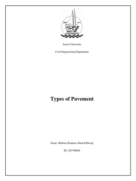 Types of Pavement | PDF | Road Surface | Concrete