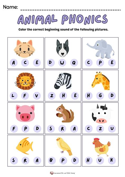 Animal Phonics EFL Worksheet | ️ ️ ️ ITTT