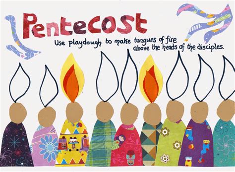 Flame: Creative Children's Ministry: Pentecost Play Dough Mat