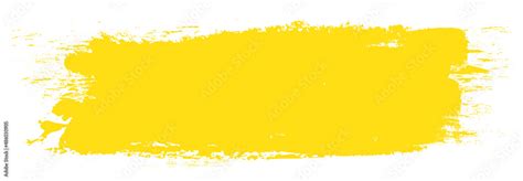 Yellow brush stroke isolated on white background. Trendy brush stroke ...