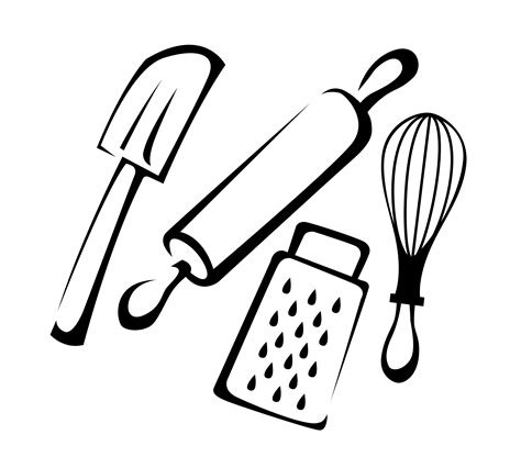 67 Cartoon Clip Art Cooking Utensils in 2020 | Baking utensils, Kitchen ...