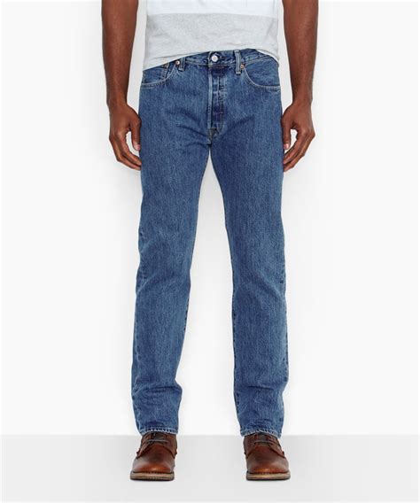 Levi 501 Original Fit Button Fly Jeans – Medium Stonewash — Dave's New York