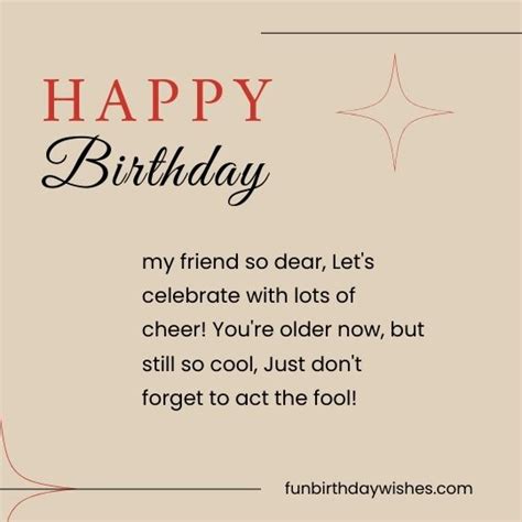 Funny Birthday Poems For Friends