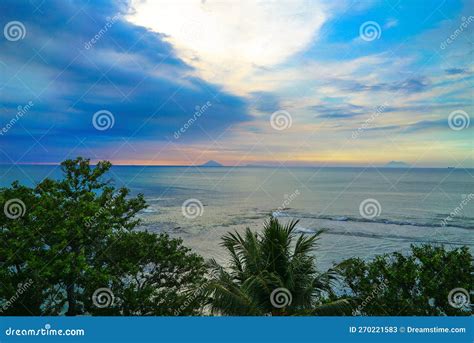 Sunset at Anyer Beach, Banten, Indonesia Stock Image - Image of west ...