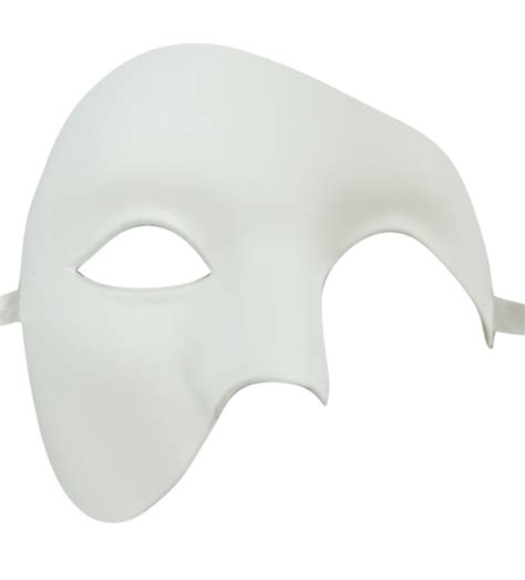 White Phantom of the Opera Half Face Men Masquerade Mask Costume Craft ...