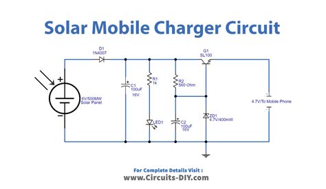 Solar Power Mobile Charger Circuit