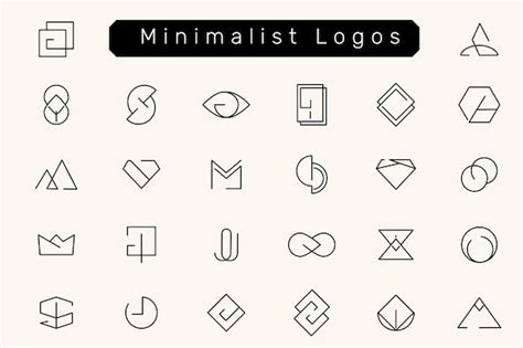 Minimal logo designs set | Free Vector