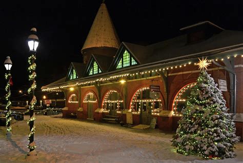 Jim Thorpe Train Station at Christmas Photograph by Desha | Pixels