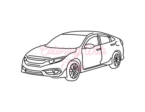 Car Coloring Pages - Etsy