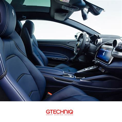 #Ferrari GTC4 Lusso . Beautiful blue leather interior. Protected by ...