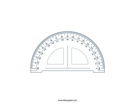 Small Printable Protractor – Daisy Paper