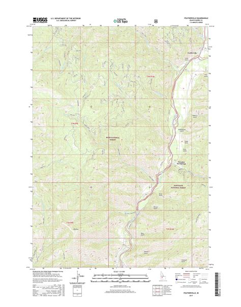 MyTopo Featherville, Idaho USGS Quad Topo Map