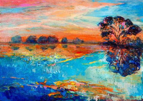 Shop Colorful Landscape Art With Calming Colors (PRT_878) - Canvas Art ...