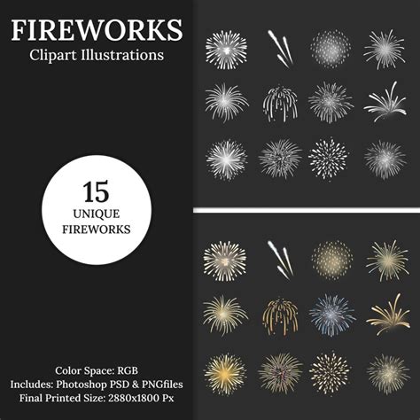 Fireworks Vector Clipart – MasterBundles