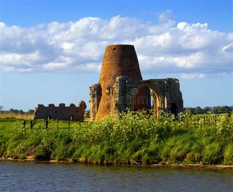 Ruins Of St Benet Monastery At Holm - Norfolk Broads - England Stock ...