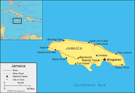 Black River Jamaica Map | Cities And Towns Map