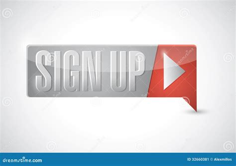 Sign Up Button Illustration Design Stock Illustration - Illustration of ...